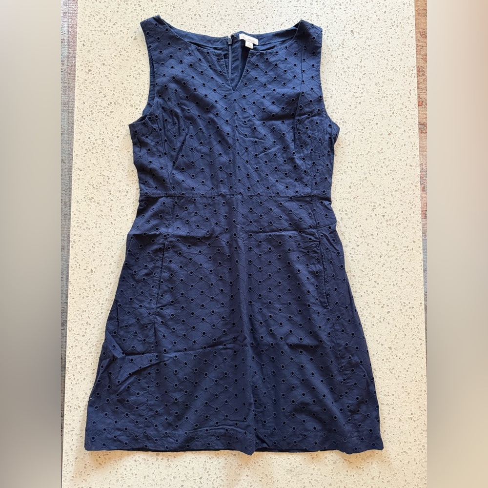 GAP Navy Blue Marcy Eyelet Mini Dress WITH POCKETS